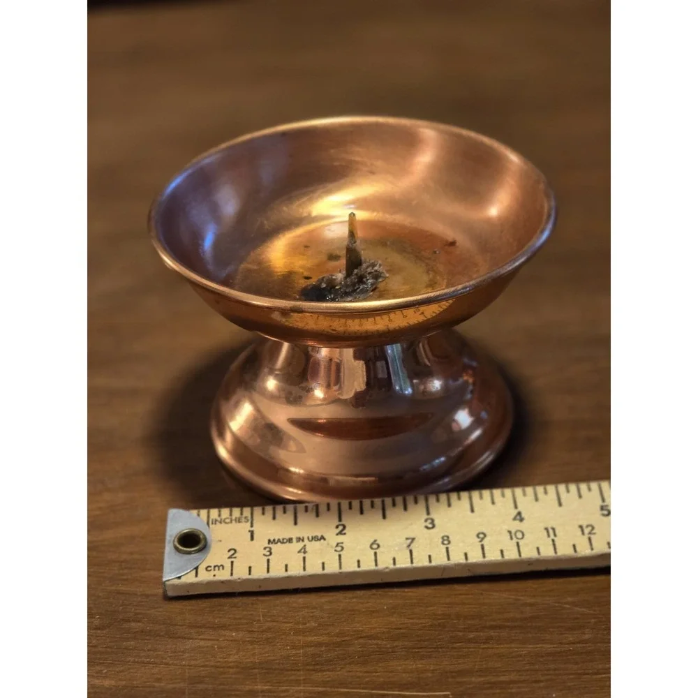 Coppercraft Guild Copper Pedestal Dish Candle Holder Vintage Home Decor